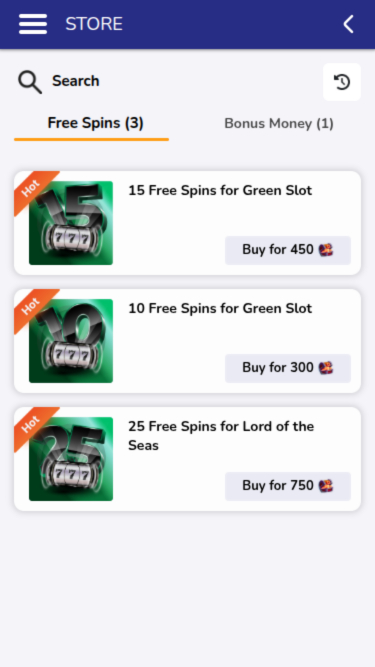 Boutique mobile du casino Juliebet