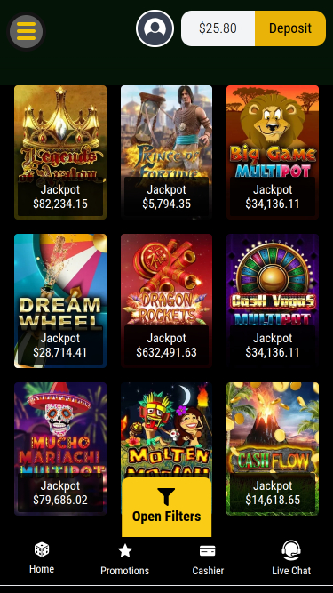 Jumba Bet Casino Mobile jackpot
