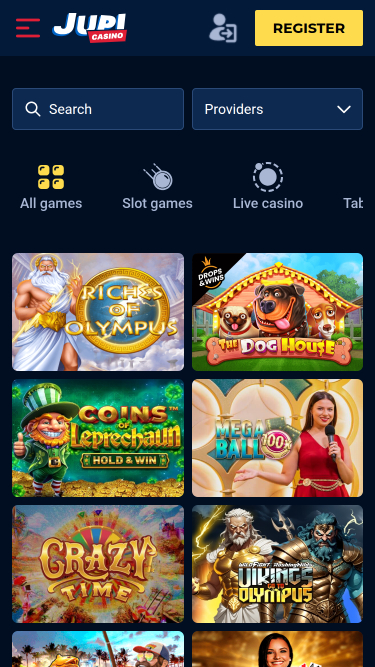 Jeux mobiles de Jupi Casino