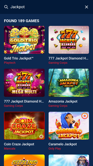Jackpot mobile du casino Jupi