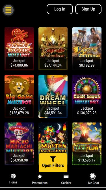 Jackpot móvil del Jupiter Club Casino