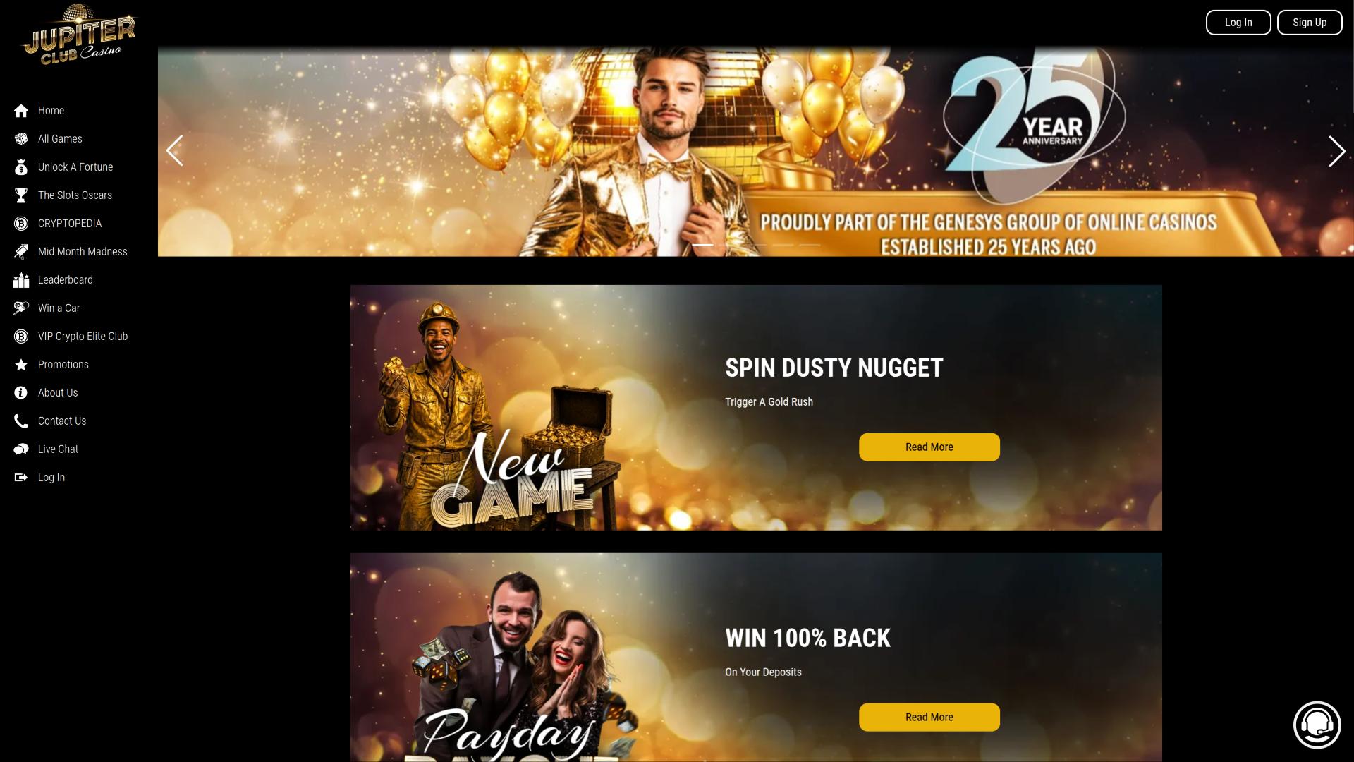 Promociones de escritorio del Casino Jupiter Club