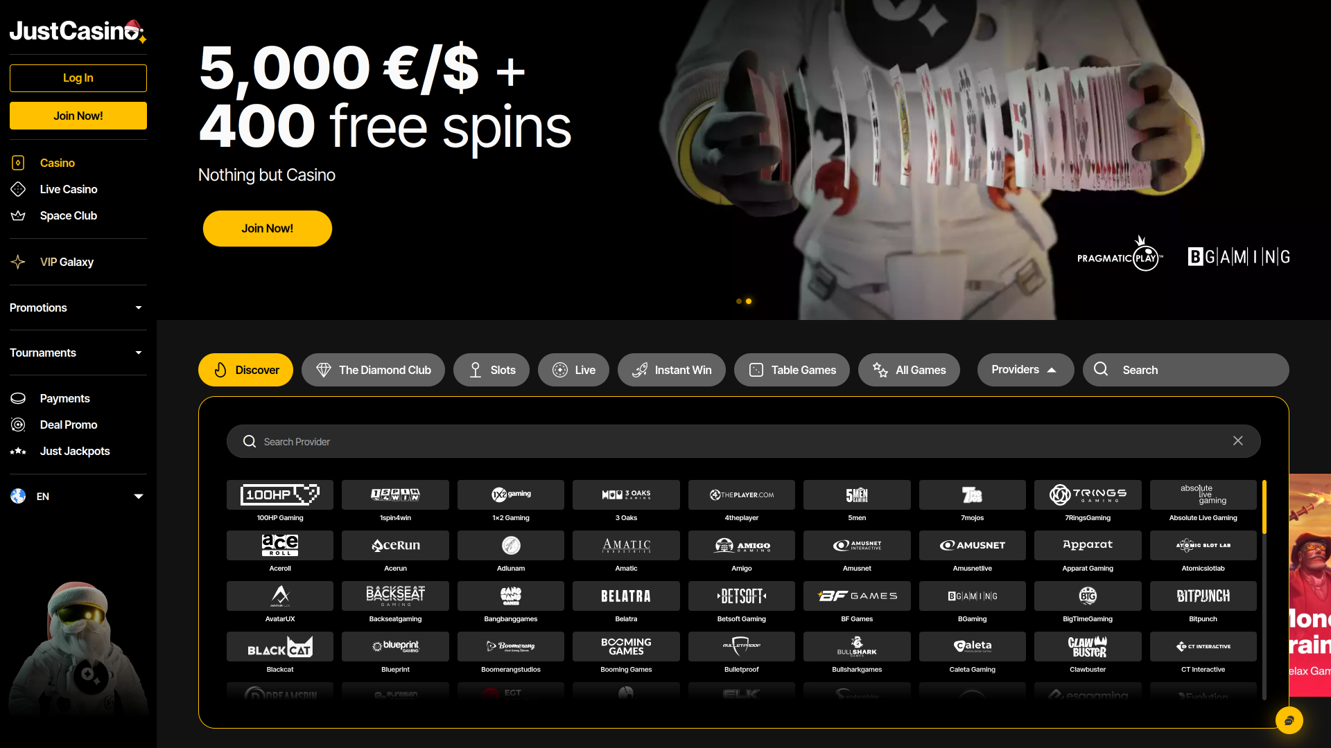 Développeurs du jeu JustCasino pour ordinateur