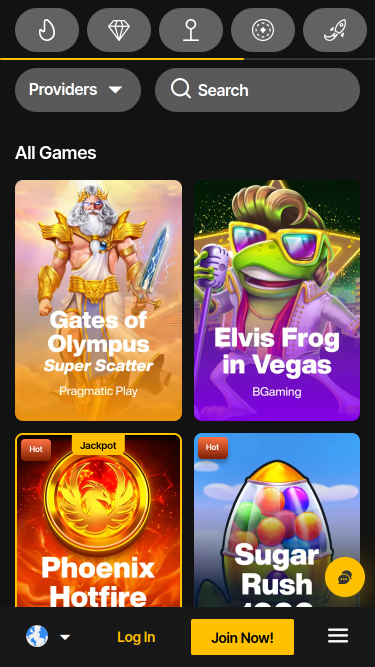 Jeux mobiles JustCasino