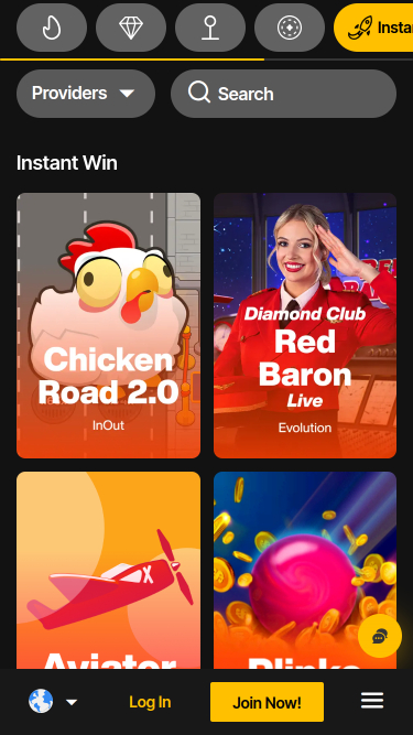 JustCasino Mobile Gain instantané