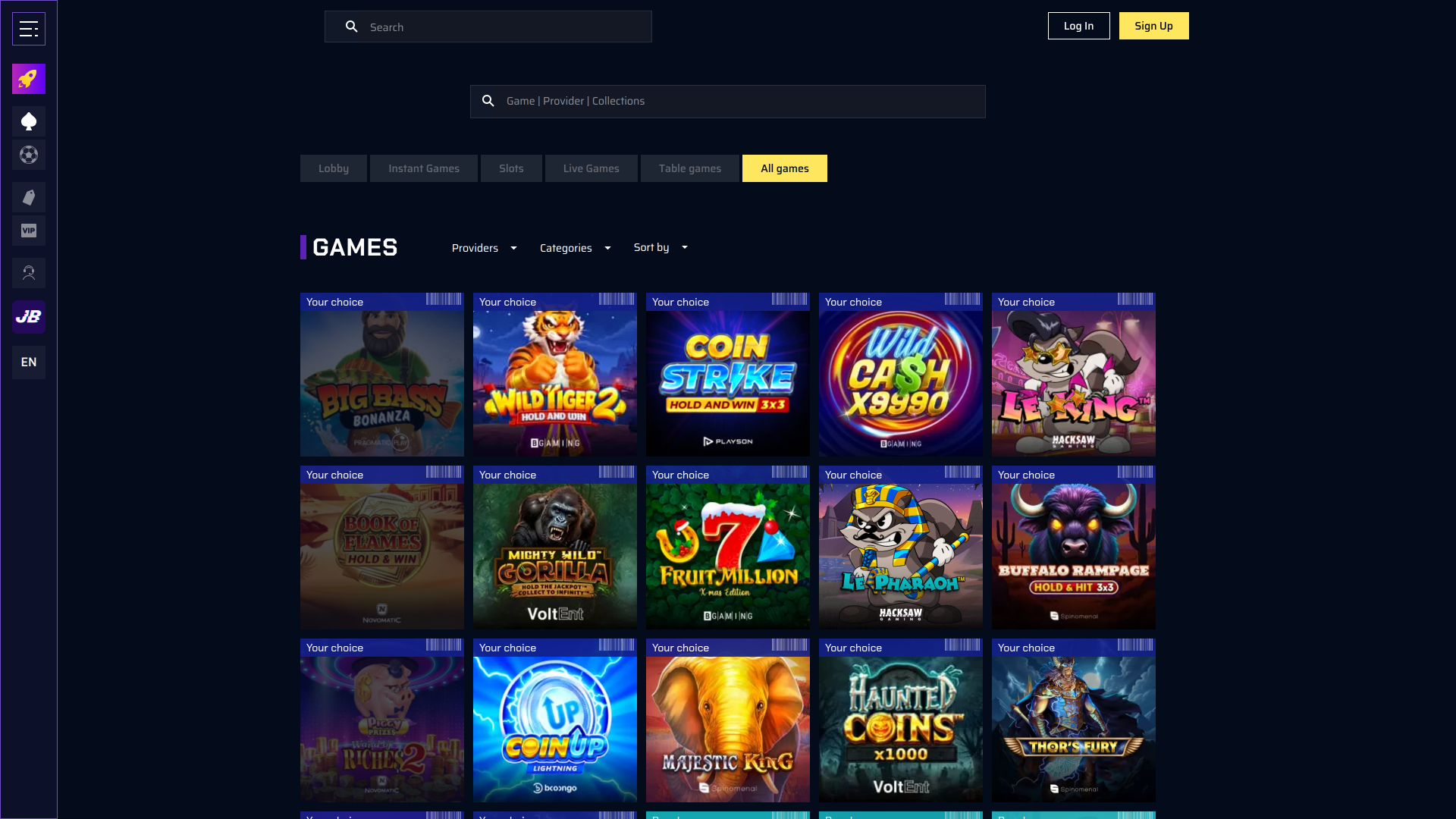 JustBit Casino Desktop Games