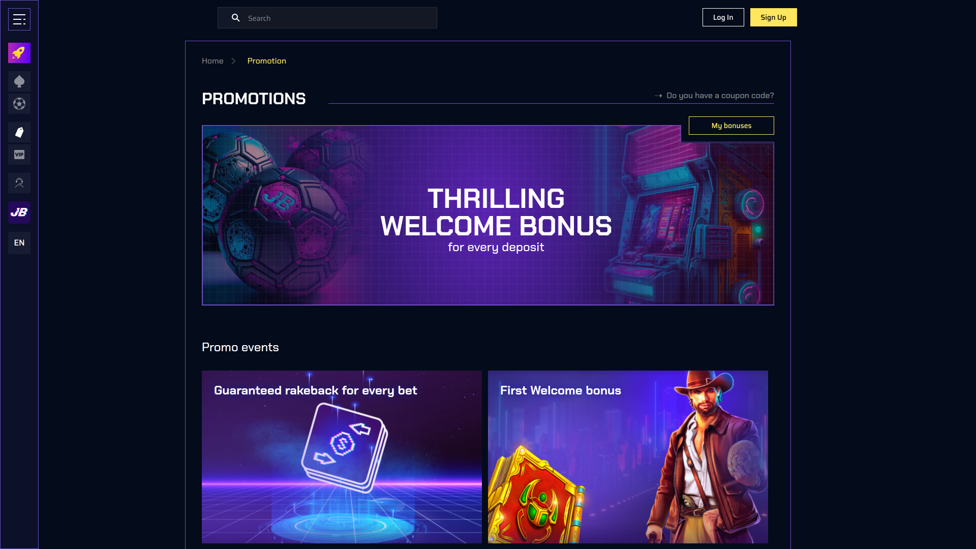 JustBit Casino Desktop Promotions