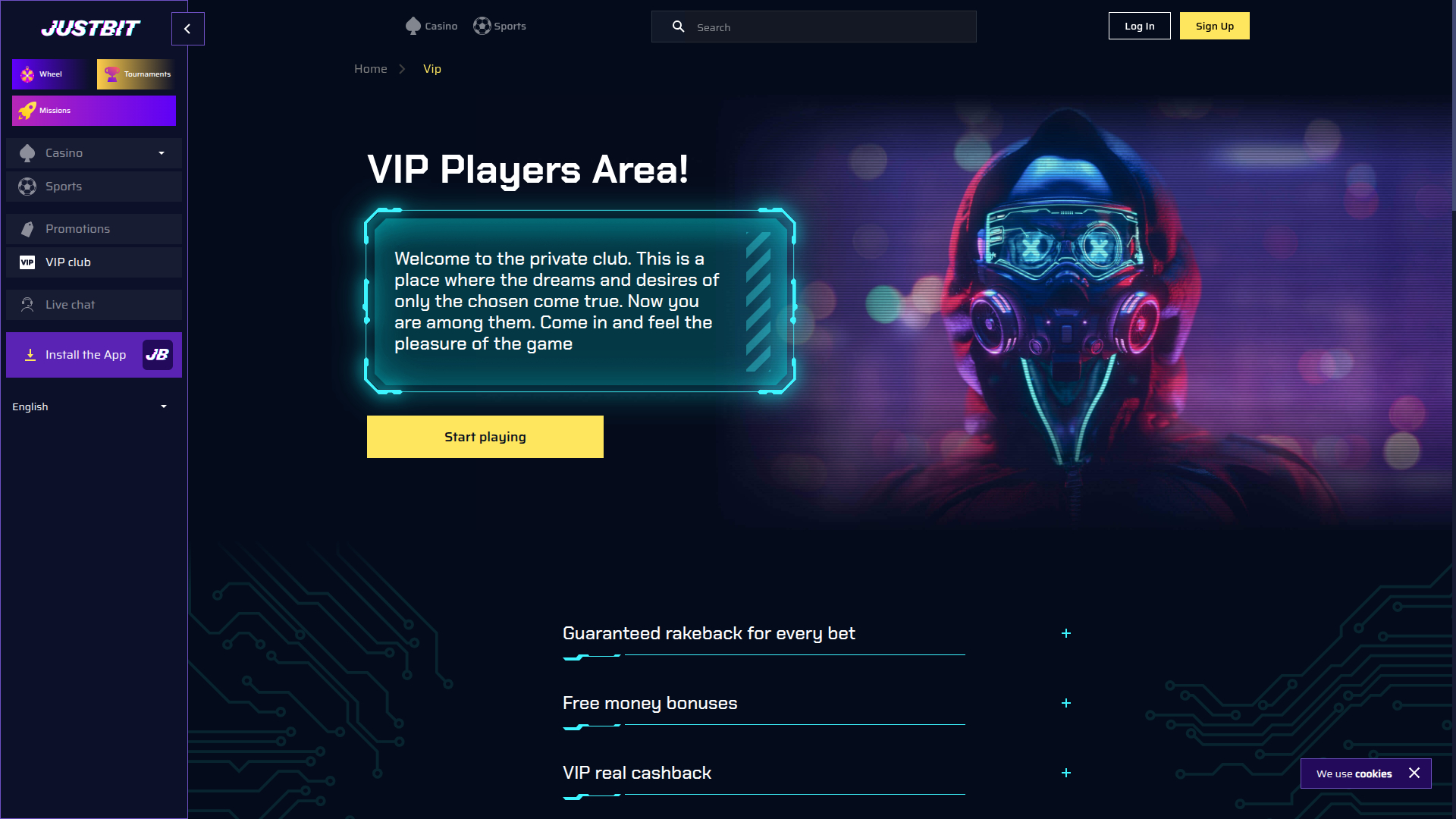JustBit Casino Desktop VIP Program