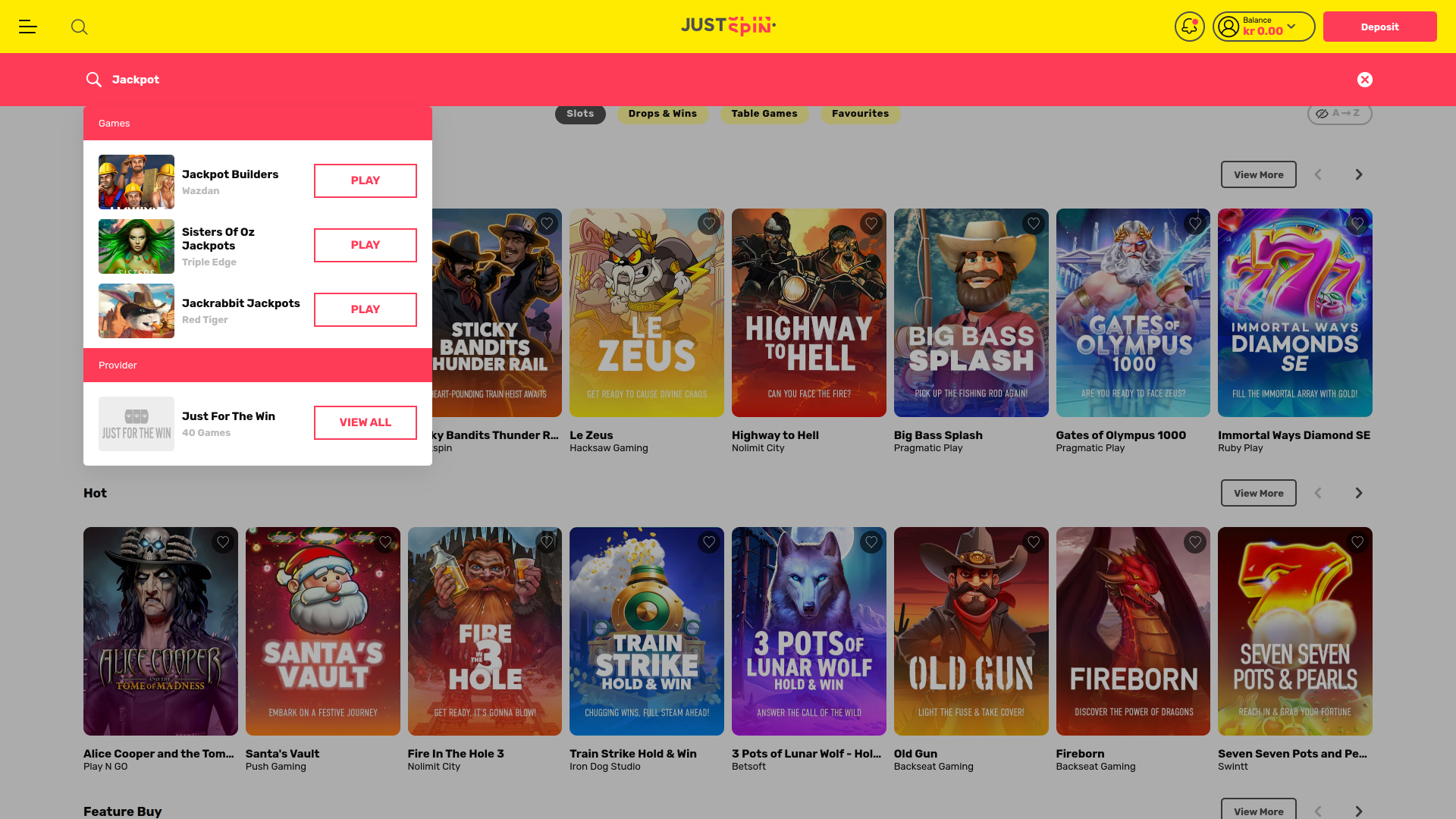 Jackpot de bureau du casino Justspin