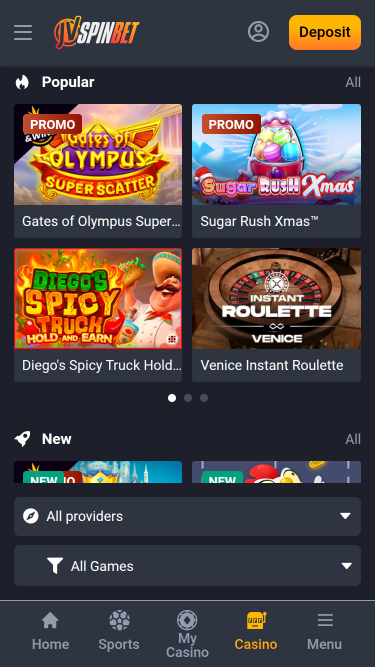 Juegos móviles del casino JVSPINBET