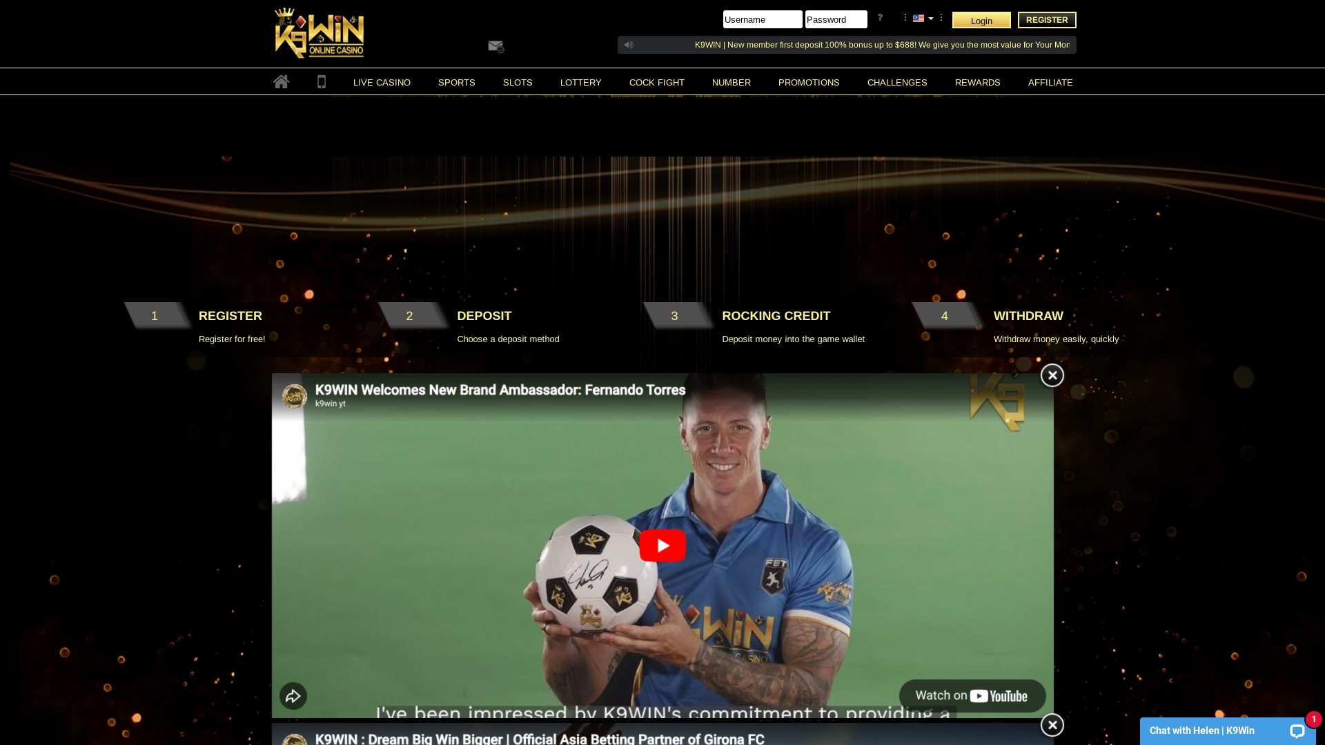 Page d’accueil du Casino K9Win Bureau