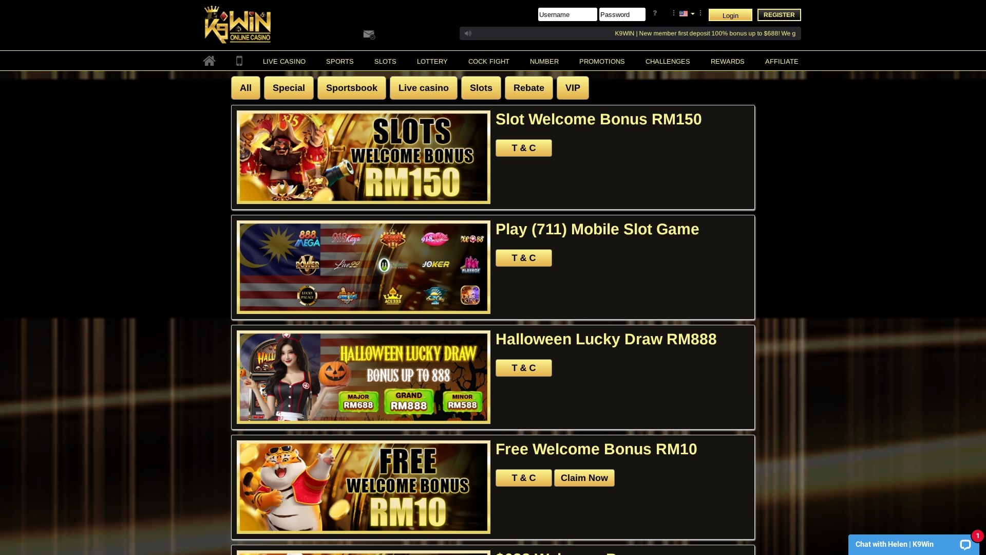 Promotions du Casino K9Win Bureau