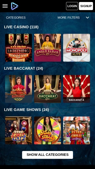 Croupier en direct du Kaboo Casino Mobile