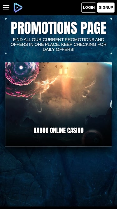 Promotions du Kaboo Casino Mobile