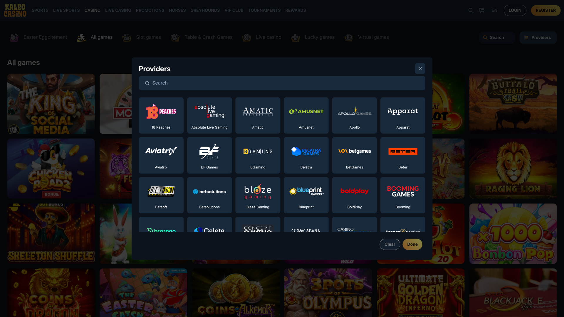 Kaleo Casino Spieleentwickler