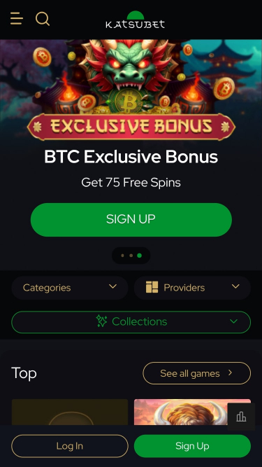 Katsubet Casino Homepage Mobile