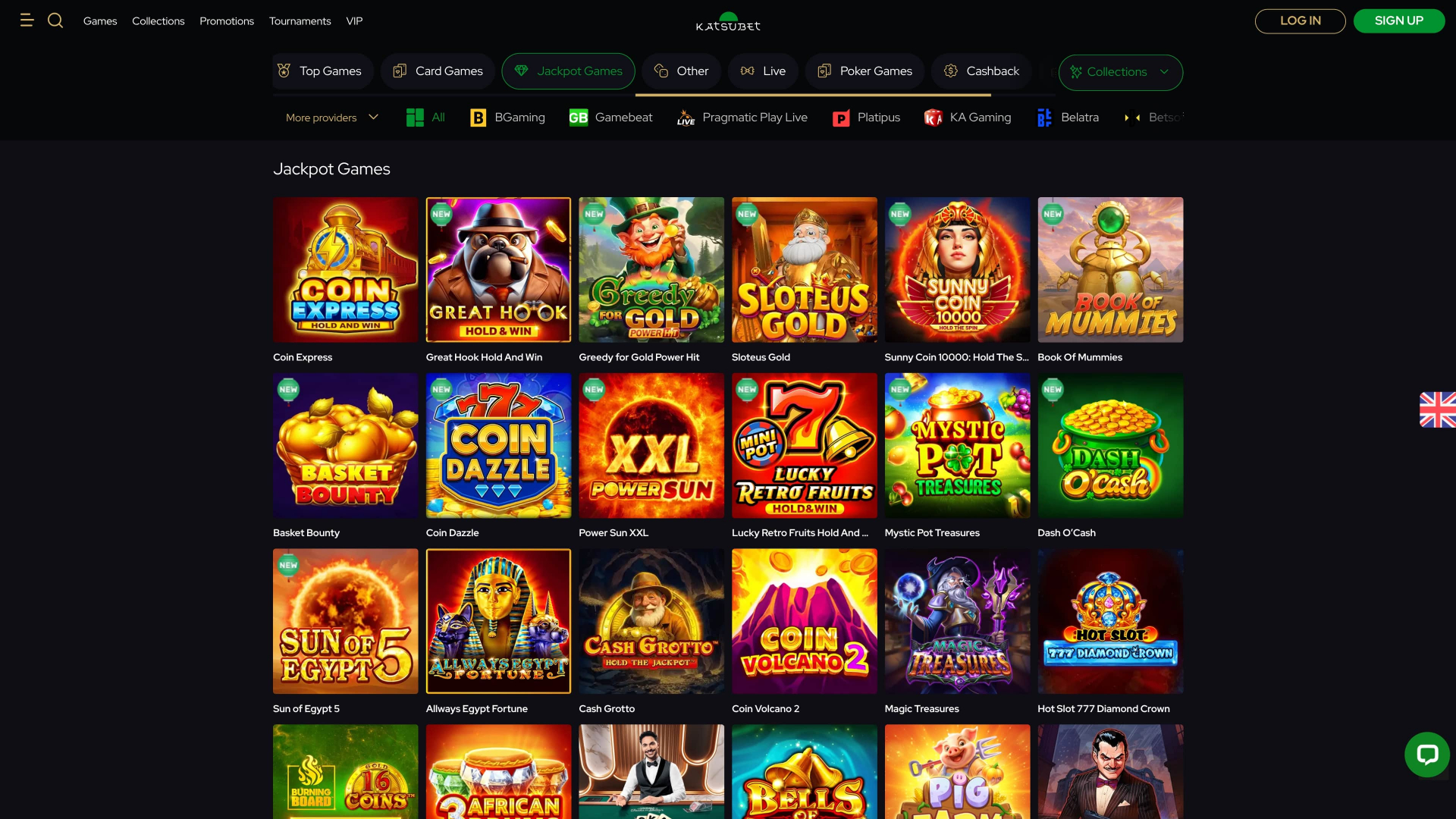 Katsubet Casino Jackpot Desktop