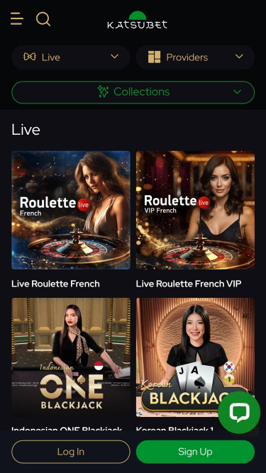 Katsubet Casino Live Dealer Mobile