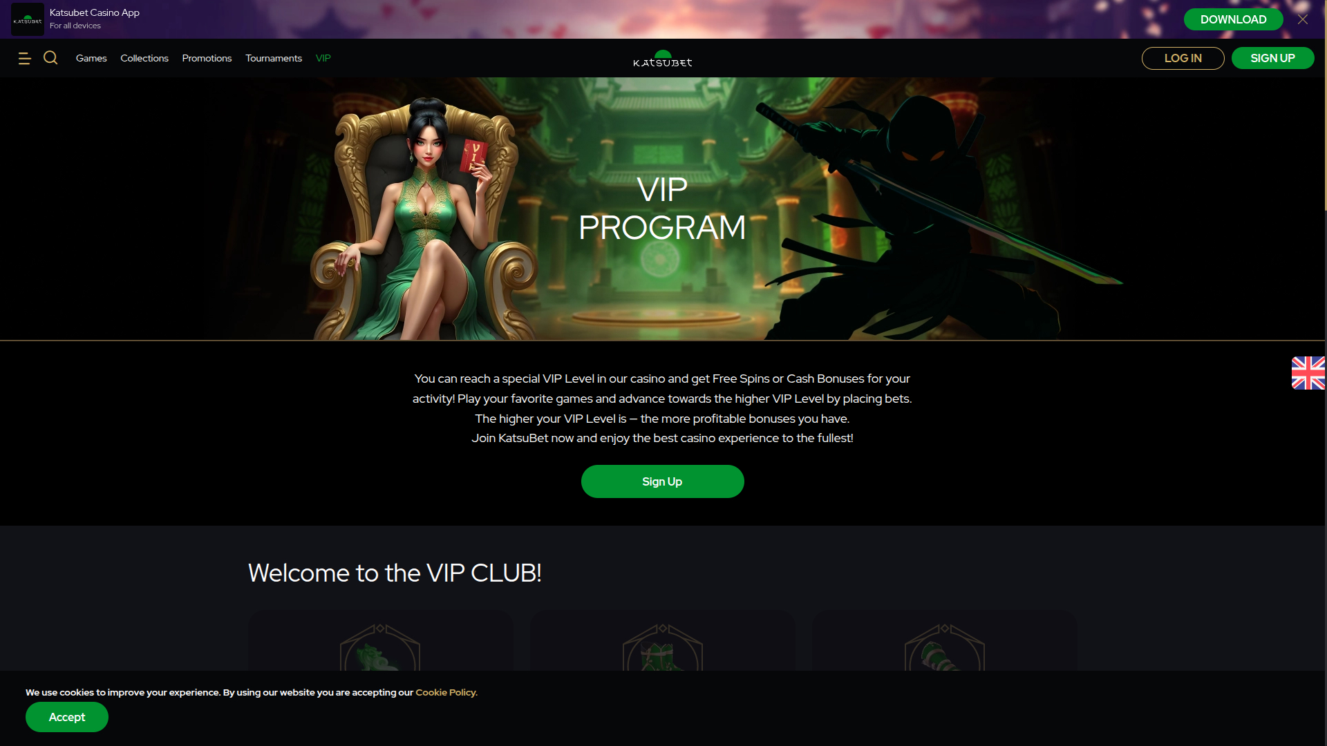 Katsubet Casino Desktop VIP Program