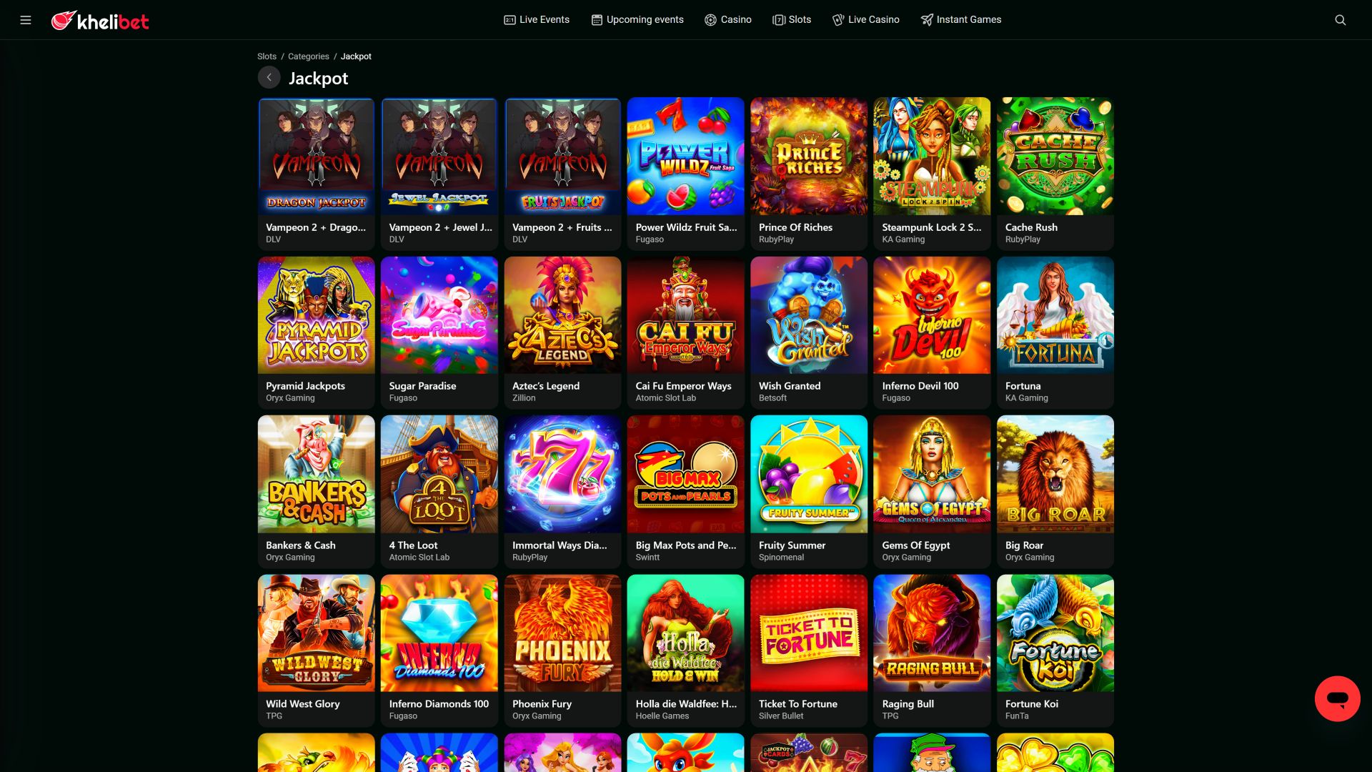 Kheli Bet Casino Desktop Jackpot
