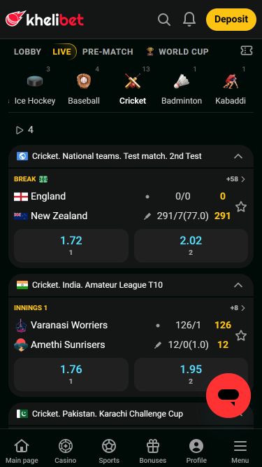 Kheli Bet Casino Mobile Sports