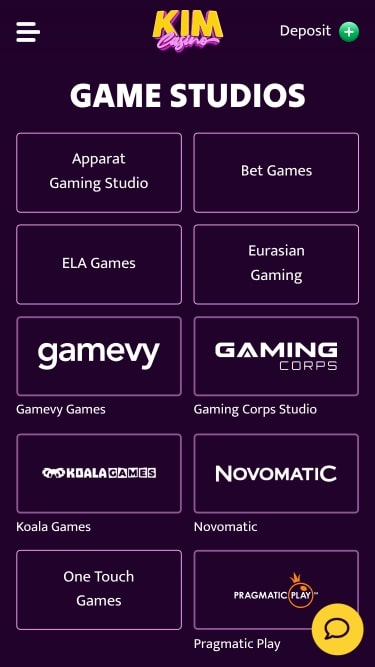 Desarrolladores de juegos de Kim Casino Móvil