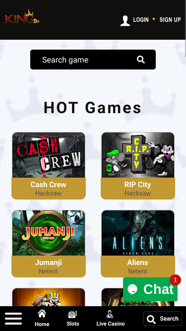 Jeux de KingBit Casino Mobile