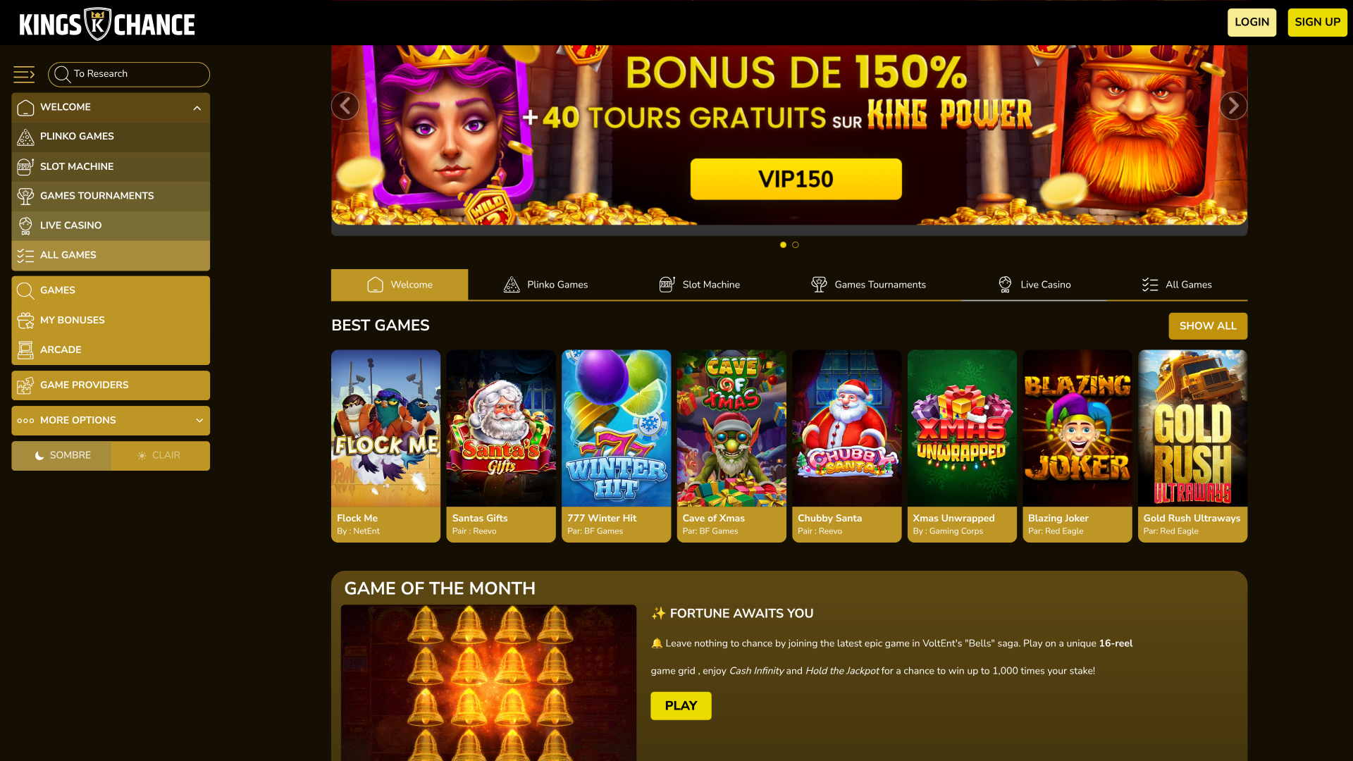Kings Chance Casino Desktop-Spiele