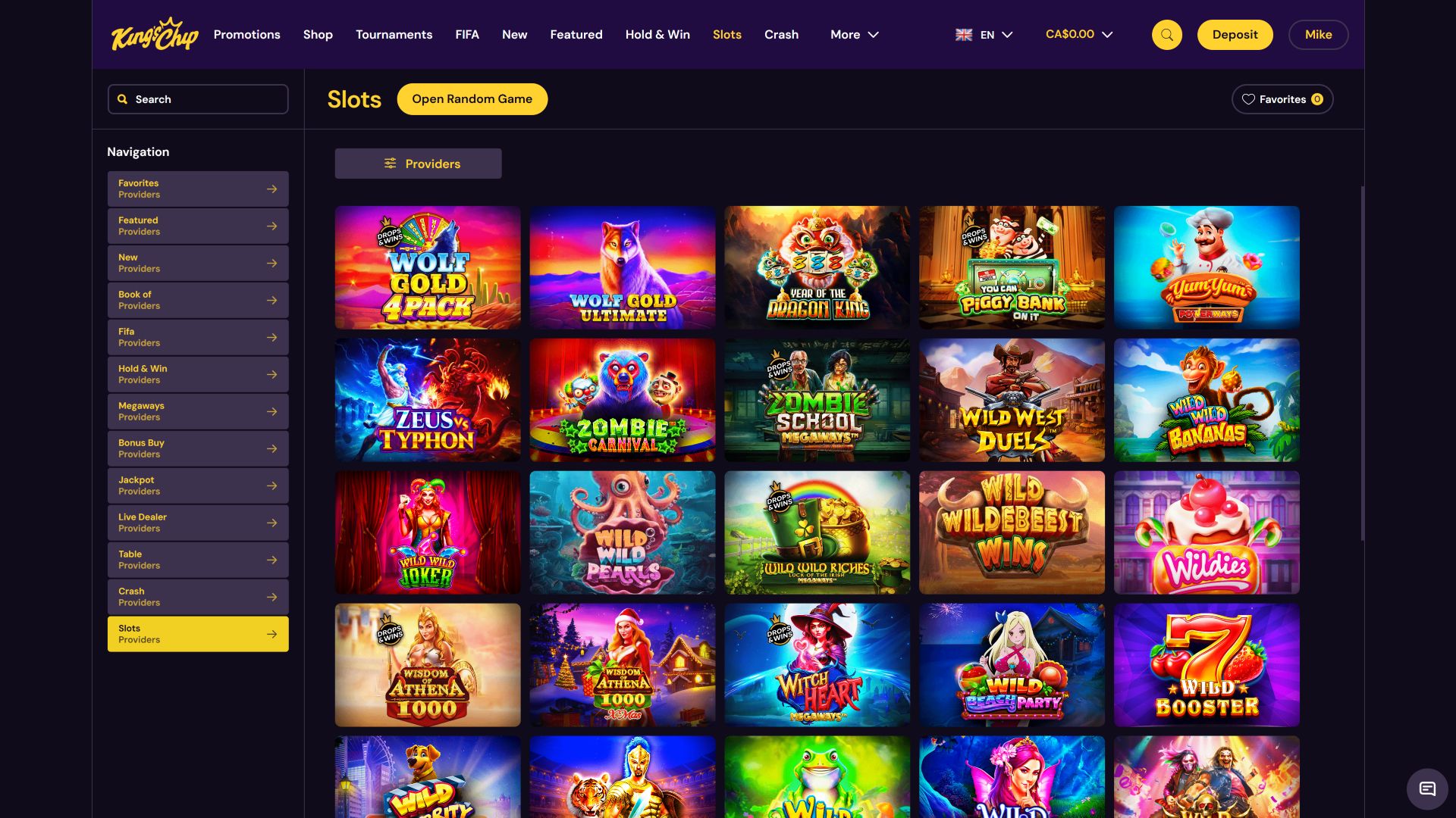Jeux de casino King's Chip sur ordinateur