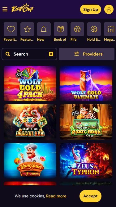 Jeux mobiles de casino King's Chip