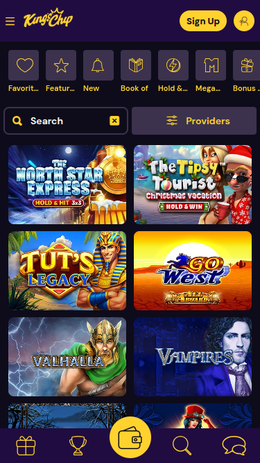 Jackpot del casinò Kings Chip per dispositivi mobili