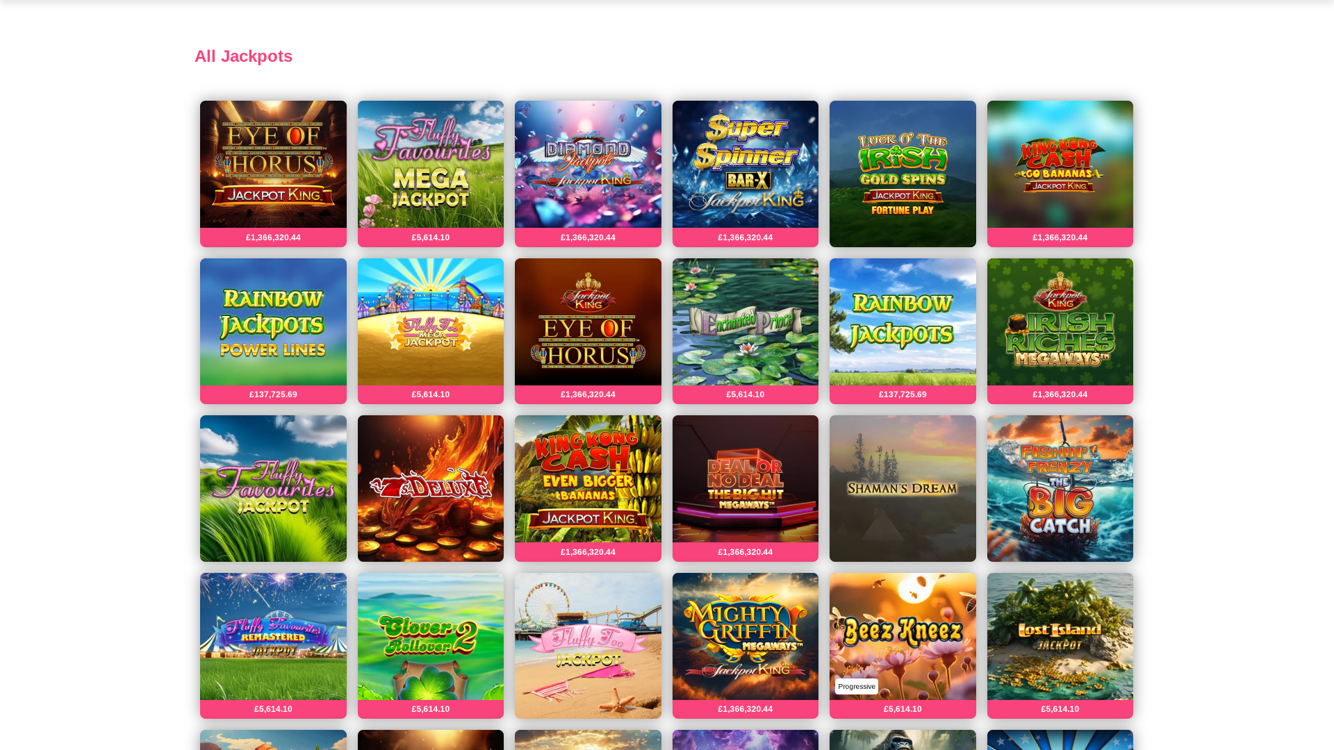 Jackpot desktop di Kitty Bingo