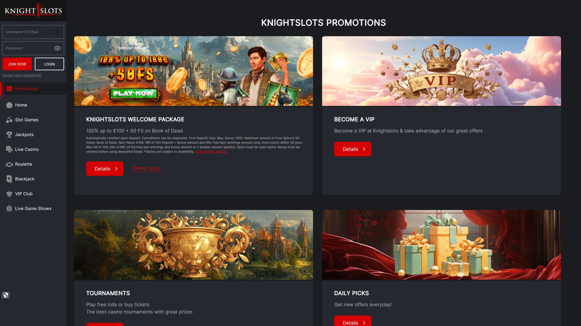 Promotions Knightslots pour ordinateur