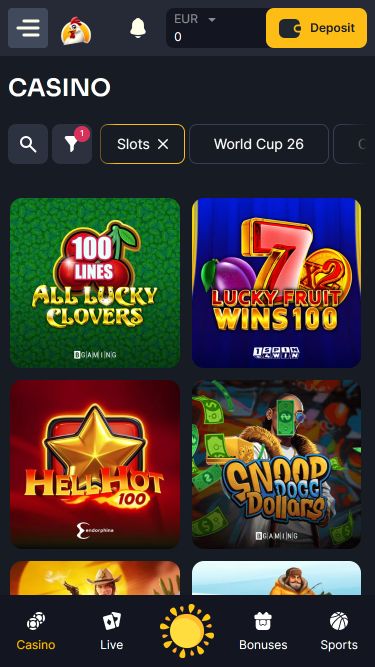Giochi per cellulari del casinò Koko.bet