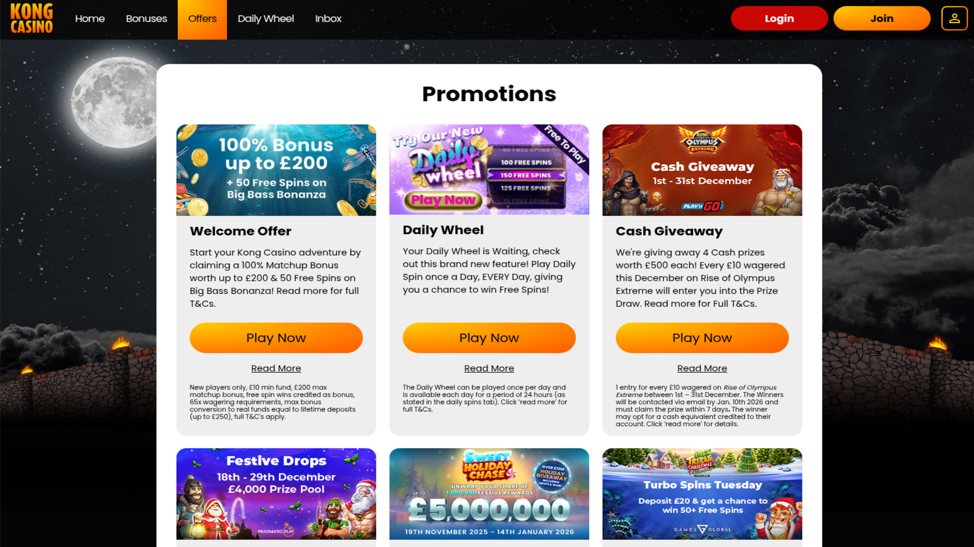 Promotions Kong Casino sur ordinateur