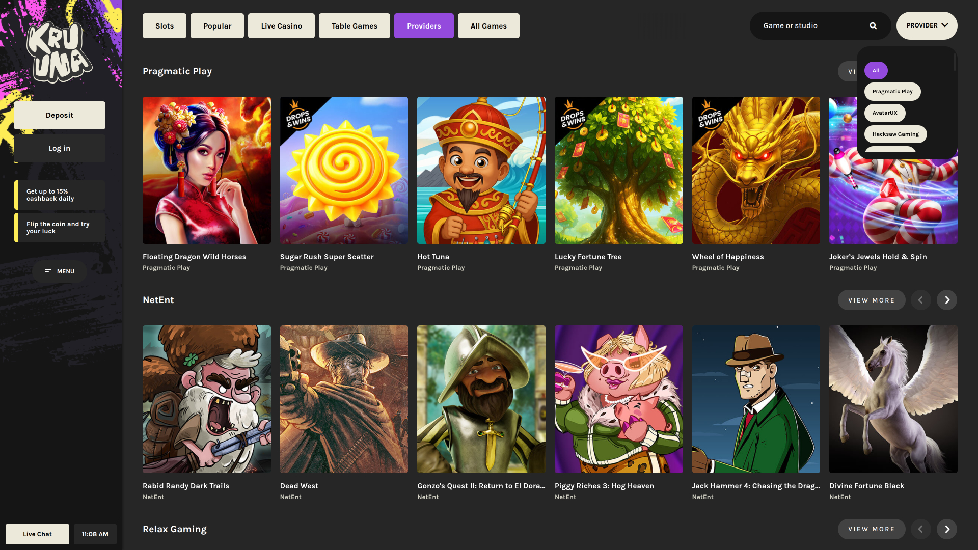 Sviluppatori di giochi desktop Kruuna Casino