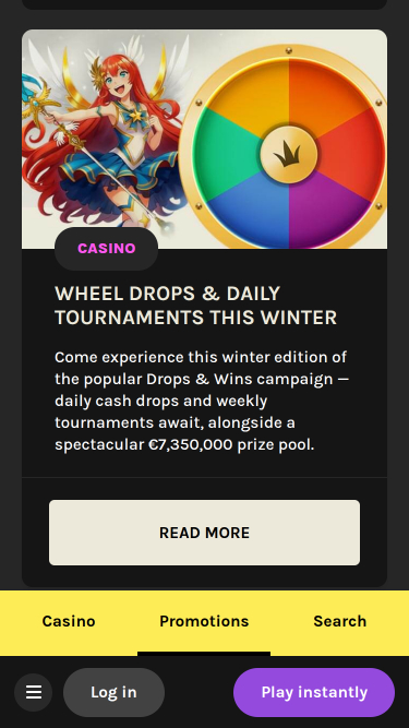 Promozioni mobili di Crown Casino