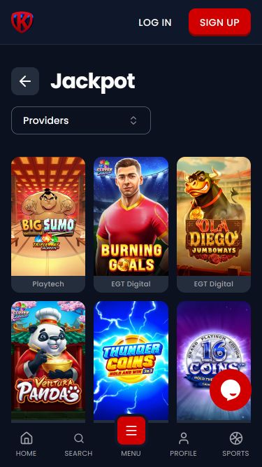 Jackpot mobile du casino Kryptosino
