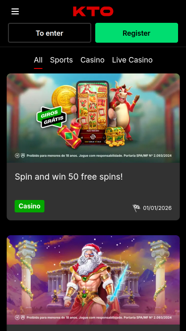 Promotions mobiles du casino KTO