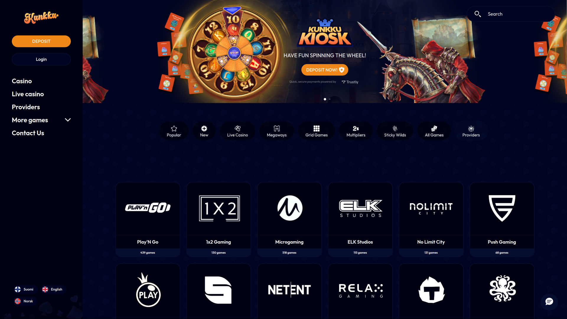 Kunkku Casino Desktop-Spieleentwickler