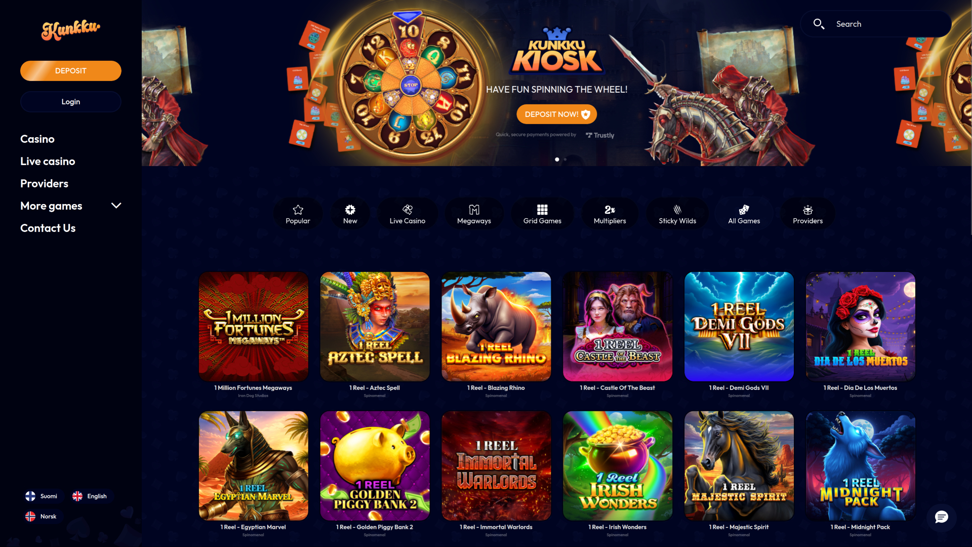 King Casino Desktop-Spiele