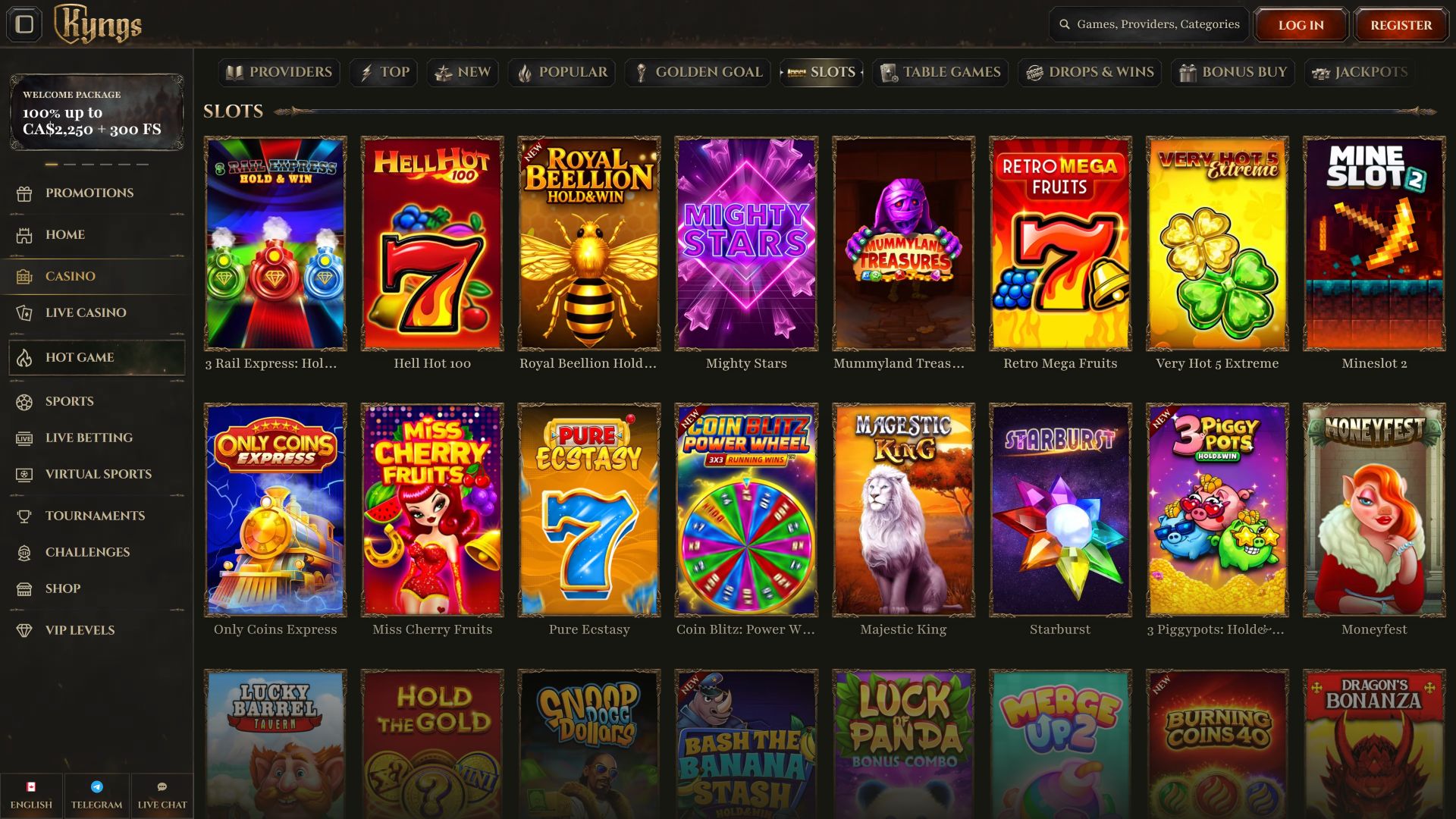 Giochi desktop del casinò Kyngs