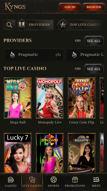 Kyngs Casino Mobile Croupier en direct
