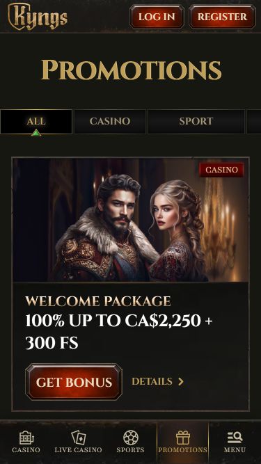 Promozioni mobile di Kyngs Casino