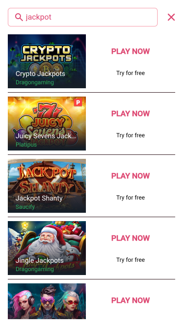 Jackpot mobile du casino Lady Linda