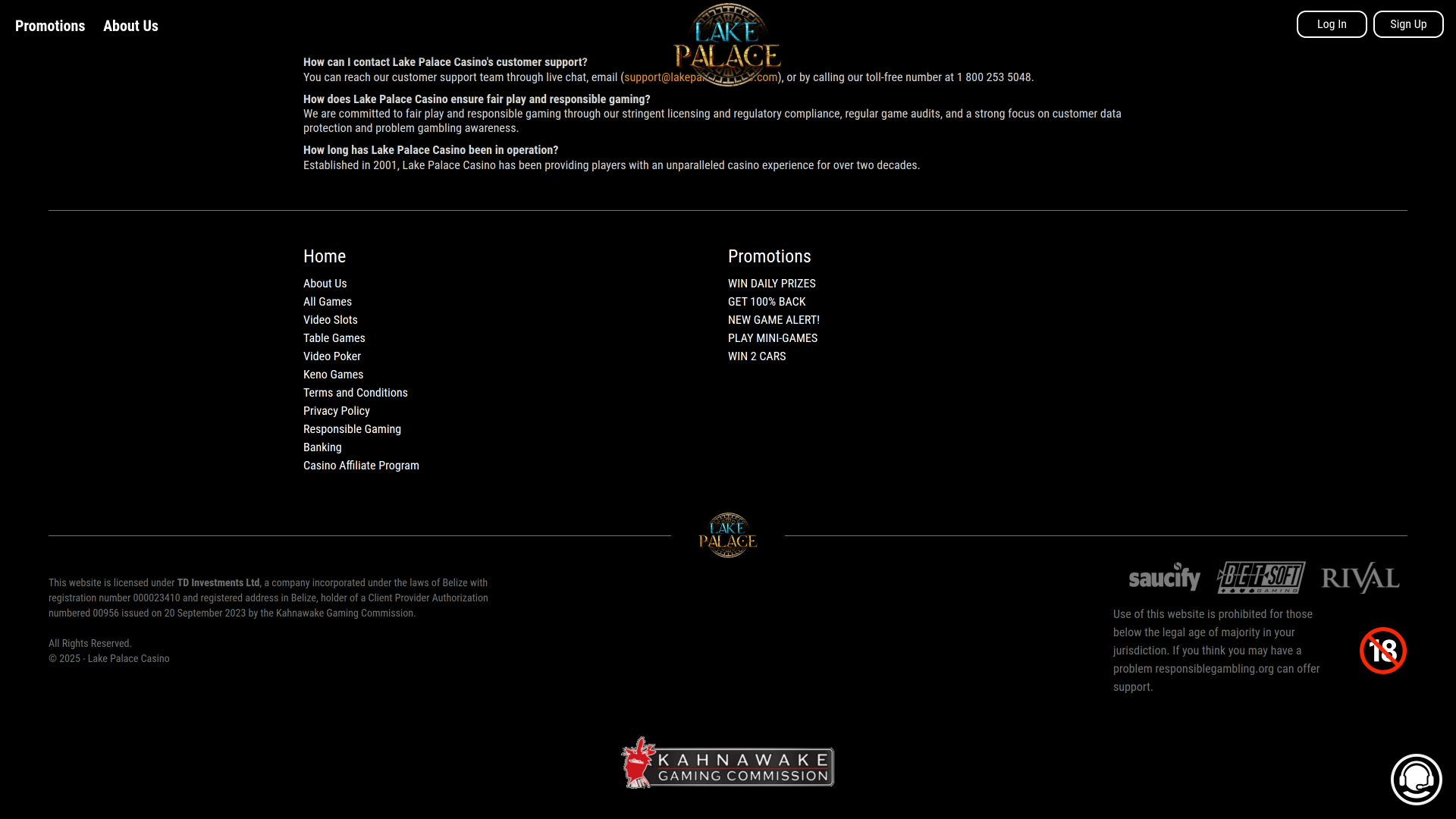 Sviluppatori di giochi desktop del Lake Palace Casino