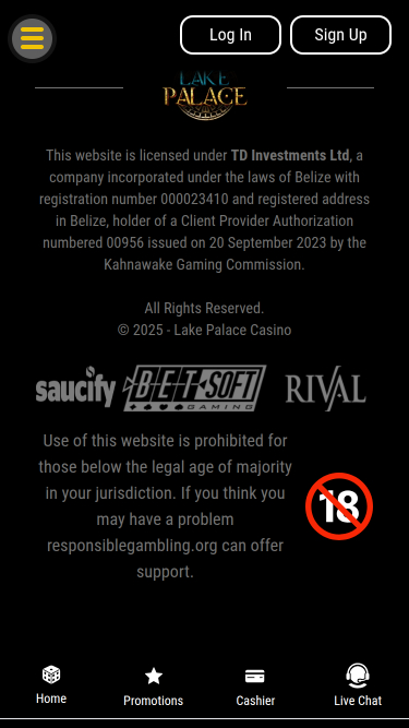 Sviluppatori di giochi per dispositivi mobili Lake Palace Casino