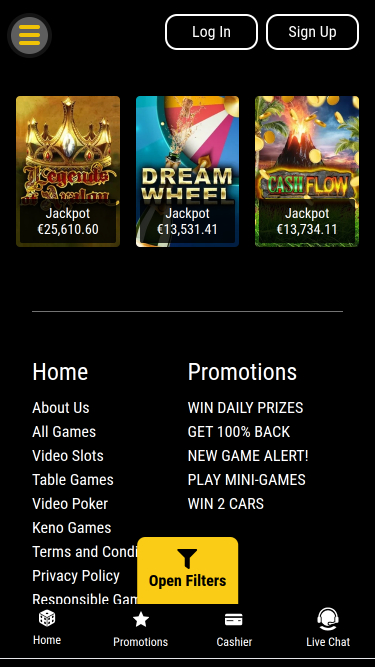 Jackpot mobile del Lake Palace Casino