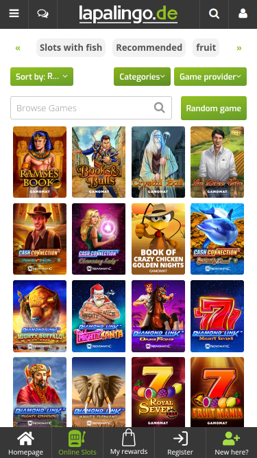 Jackpot mobile du casino Lapalingo