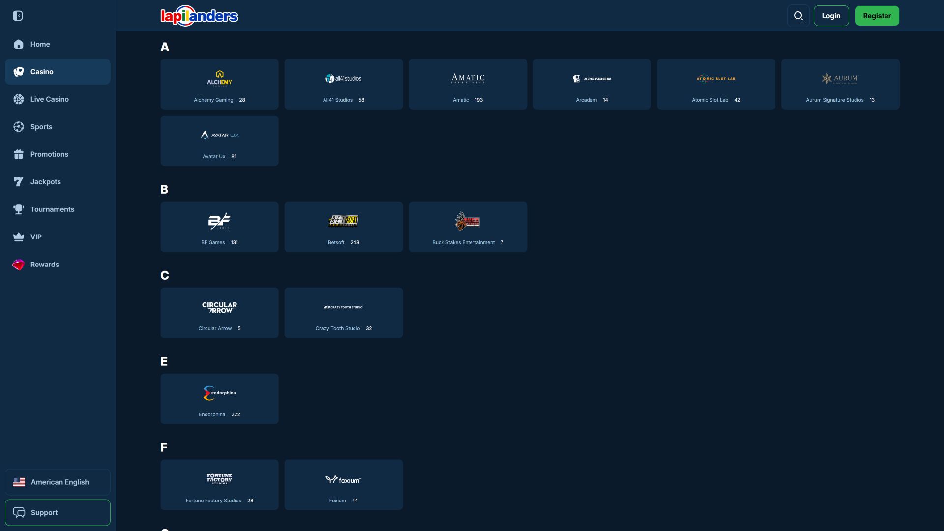 Lapilanders Casino Desktop-Spieleentwickler